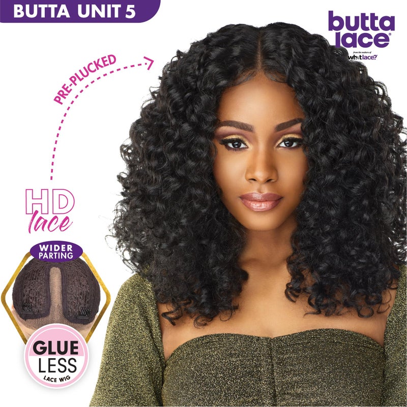 Sensationnel Butta Lace Wigs - Unit 5 Extra Wide 5 Inch Deep Parting Synthetic Preplucked Hairline Glueless Lacefront (T4/WINE) - Image 2
